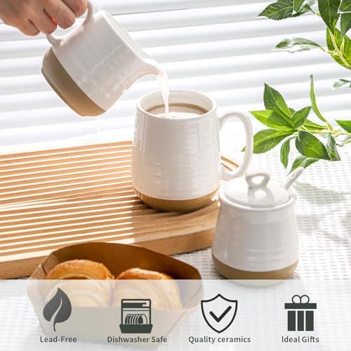 Ramekins 4 OZ Oven Safe,Set of 6 and Sugar and Creamer Container Set