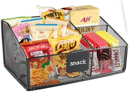 Snack Station Organizer for Pantry Shelf,Snack Bar Station Storage