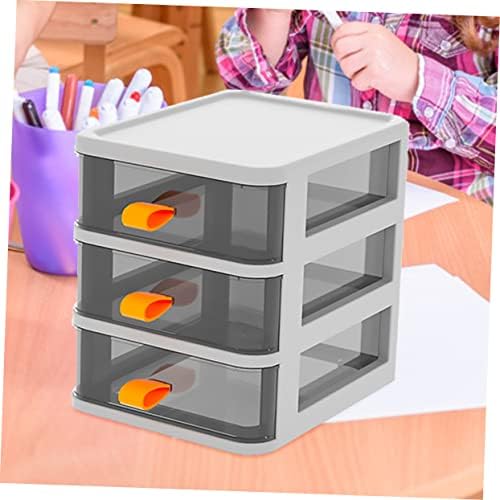 COLLBATH Box Three Tier Lockers Storage Pull Out Drawers Clear