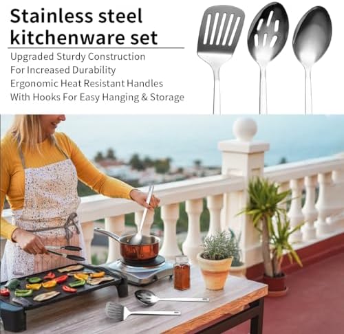 Evanda 10 Piece Stainless Steel Camping Utensil Set