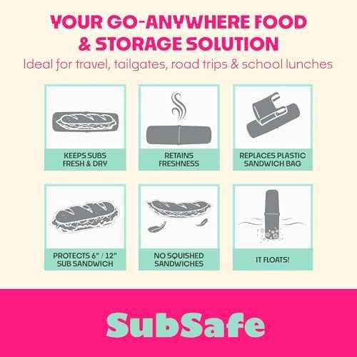 SubSafe 3-Piece Sub Sandwich Container, Charcoal Grey