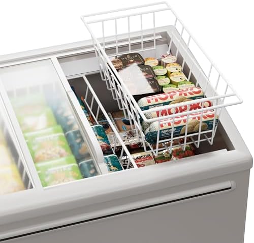 SANNO Chest Freezer Baskets Organizer, Deep Freezer Baskets Bin Sturdy