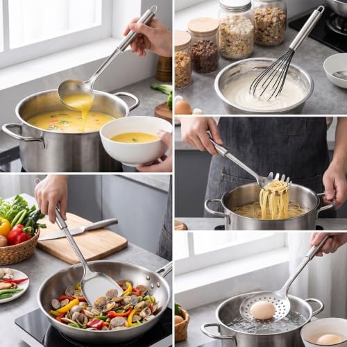 LIANYU Stainless Steel Kitchen Utensil Set, 31 PCS