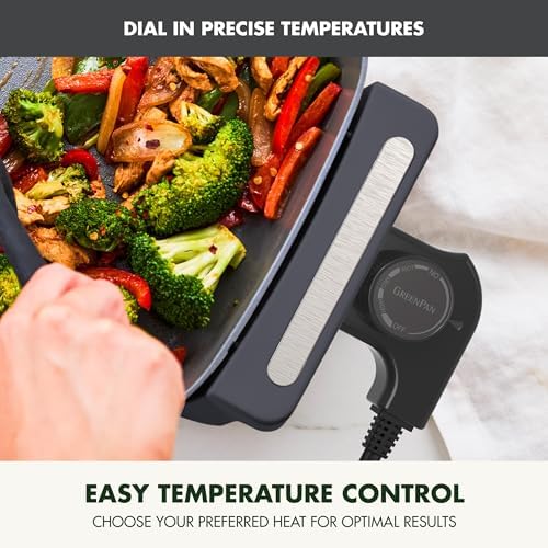 GreenPan Advanced 12” X 15” Electric Skillet with Lid, 7QT Capacity