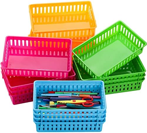 DEAYOU Classroom Storage Baskets, 16 Pack, Colorful
