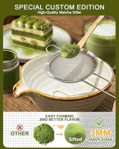 Vaiheng Matcha Whisk Set with Matcha Bowl, Matcha Whisk Holder Matcha