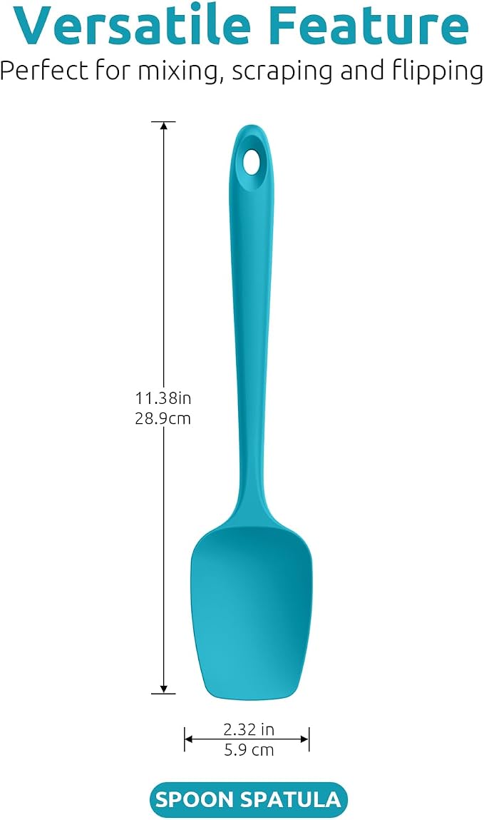 U-Taste Silicone Spoon Spatula Set, 600ºF High Heat Resistant Food Grade - Image 2