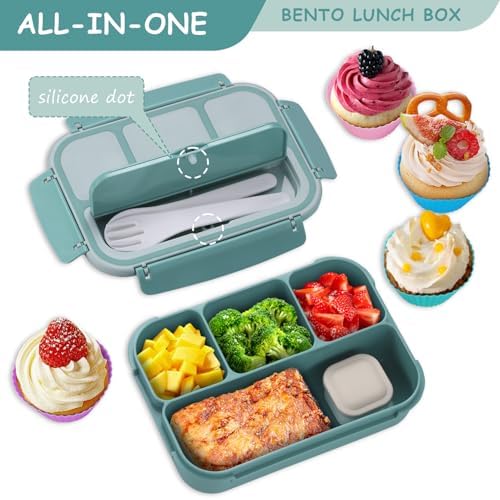 QQKO Bento Box Adult Lunch Box, Bento Box for Kids, 1200 ML Lunch