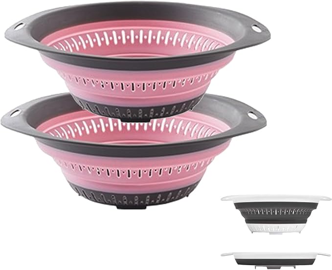 Collapsible Colander and Strainer, Silicone Strainer Colanders & Food Strainers by LogFaadCoi