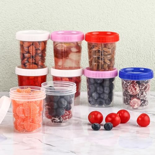 XSEINO 24 Pack 4 Oz Freezer Storage Containers with Lids, Soup