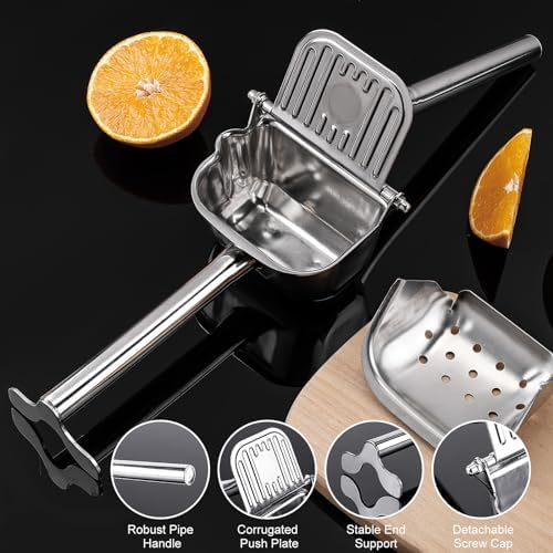 Large 304 Stainless Steel Lemon Squeezer, Manual Citrus Juicer