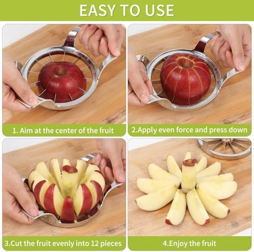 LIIGEMI 12-Blade Stainless Steel Apple Cutter