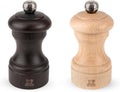 Peugeot Bistro 4 Inch Chocolate Pepper Mill and 4 Inch Natural Salt Mill Set by Unknown