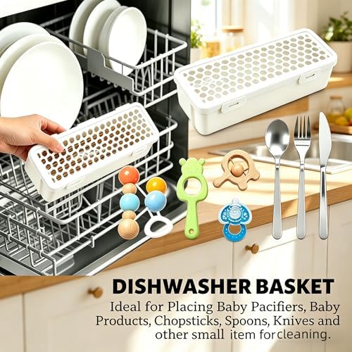 2 Pack Dishwasher Basket for Small Items,Silverware Basket