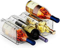 BOPai Clear Wine Racks for Refrigerator, Water Bottle Organizer, 6