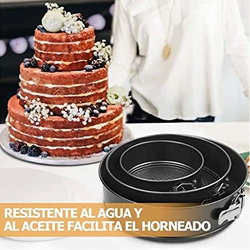 3Pcs Non-stick Cheesecake Pan, Springform Pan with Removable