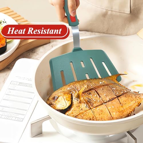 Silicone Spatula Turner Set of 2, Heat Resistant Pancake Spatulas for