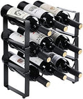 Wine Racks Countertop 3 Tier Stackable Wine Rack Tabletop Metal Wine