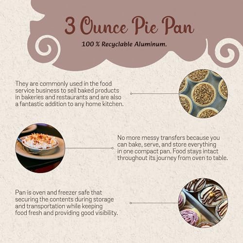 KitchenDance Disposable Aluminum Shallow Tart Pan- 41/4 Inches Round