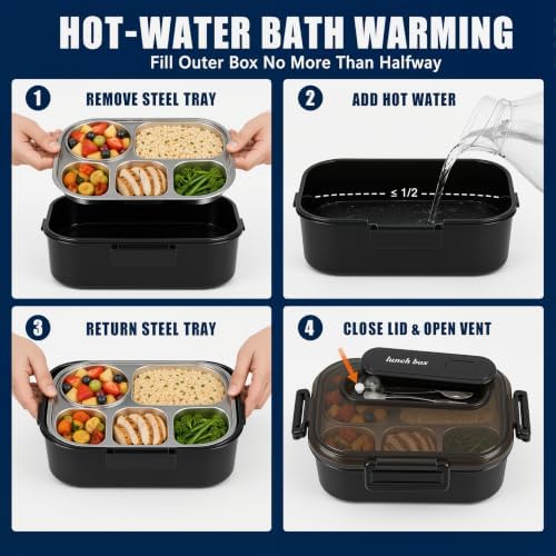 XXXMDXW Stainless Steel Lunch Box Set with Soup Bowl and Bag