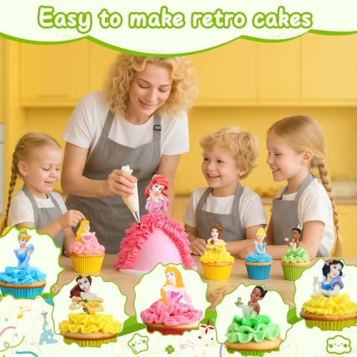 Suuker 7 Pieces Pleated Skirt Piping Nozzles Set