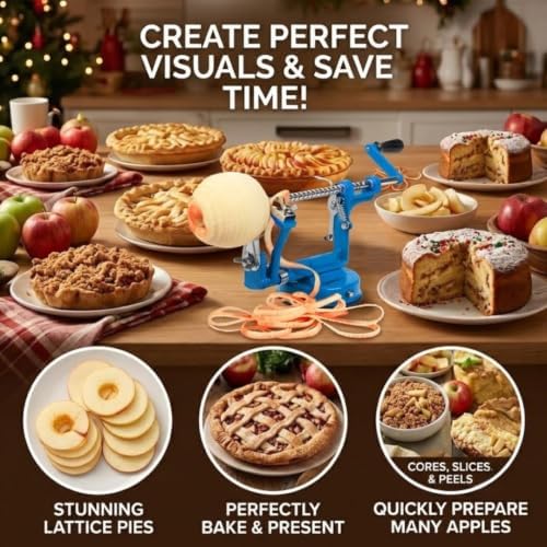 Apple Peeler and Corer, Chrome Cast Iron