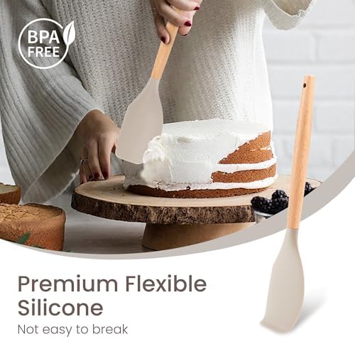 NCUE 26-Piece Food Grade Silicone Kitchen Utensils Set with Wooden
