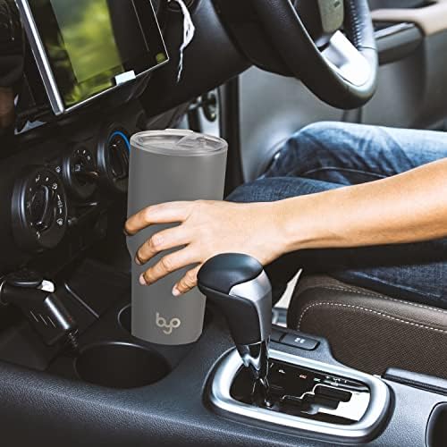 BYO by BUILT 30 Ounce Double Walled Stainless Steel Tumbler Metallic