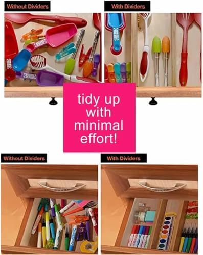 Bamboo Drawer Dividers – Adjustable Expandable Drawer Organizer