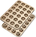 Webake 1.8" Mini Fluted Tube Cake Pan, 24-Cup Non-stick Bite Size