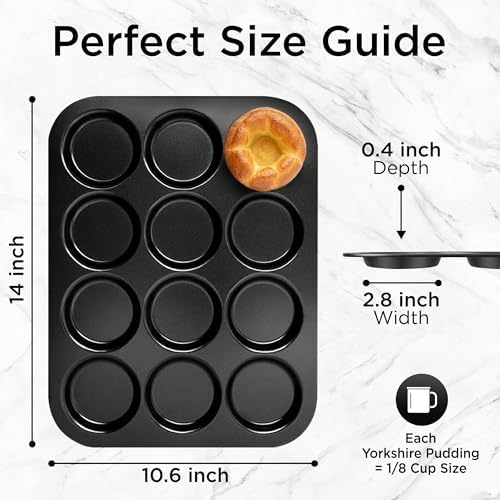 Wrenbury Toughened Yorkshire Pudding Pan - Shallow Non Stick Baking