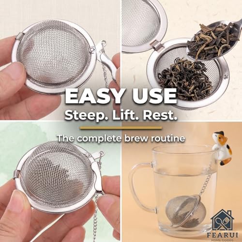 Cute Tea Infuser for Loose Leaf Tea with Stainless Steel Drip Tray