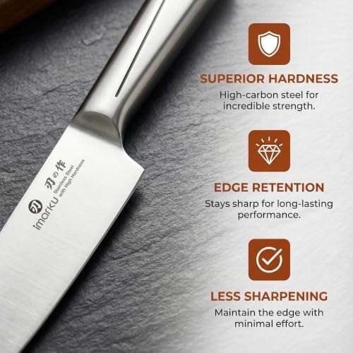 imarku High Carbon Stainless Steel Knife Set with Block