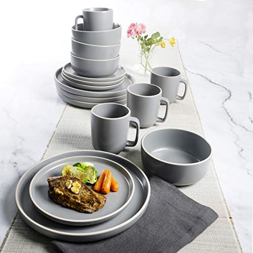 Gibson Home Zuma 16 Piece Round Kitchen Dinnerware Set, Dishes