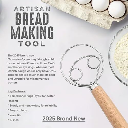 Banneton Bread Proofing Basket Set with Brochure & Baking Supplies