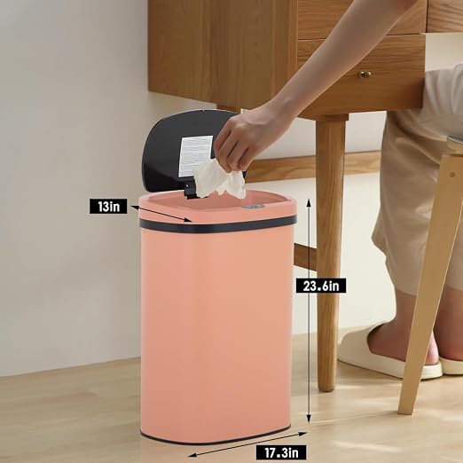 BestOffice | 13 Gallon Stainless Steel Trash Can - Image 7