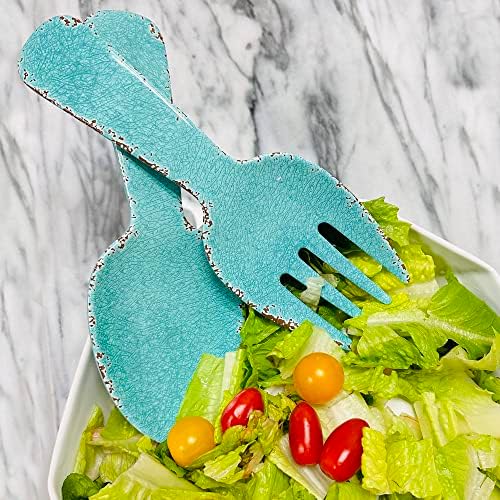 UPware Crackle Melamine Salad Servers, Serving Utensil Set, Includes