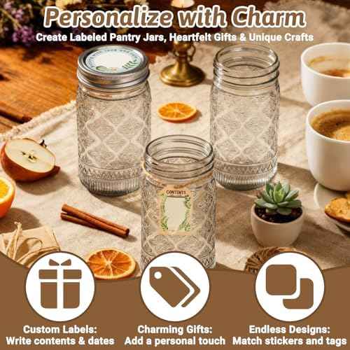 STARSIDE 32 oz Wide Mouth Mason Jars, 12-Pack