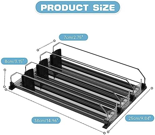 iklestar Drink Dispenser for Fridge, 12oz to 20oz, Black
