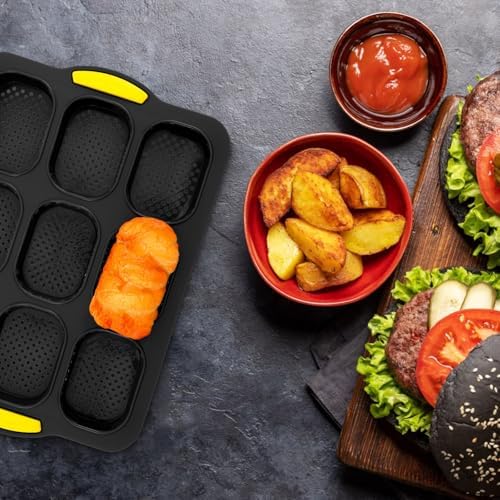 Set of 5 Silicone Hamburger Bun Mold 4 6 9 Cup Hamburger Bun Pan with