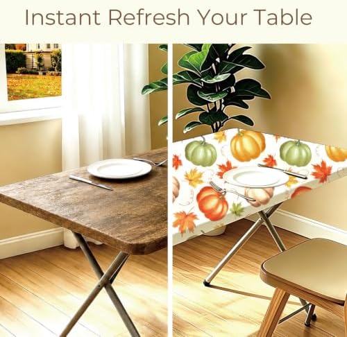 White Rectangle 5 Foot Fitted Table Cover Washable 36x60 Inch