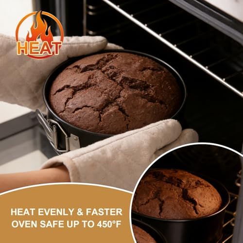 6 Pack 6 Inch Springform Pan for Baking, Nonstick Carbon Steel