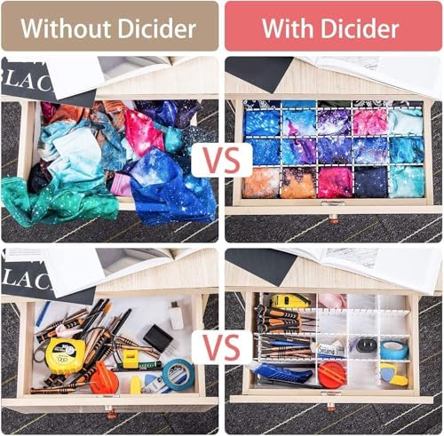 40Pcs Drawer Dividers, Adjustable Drawer Organizer for Socks