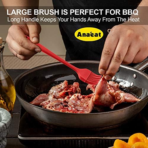 Anaeat High Heat Resistant Silicone Basting Pastry Brush Set of 2
