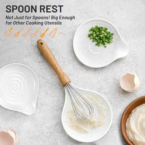 Nucookery Utensil Holder with Spoon Rest for Kitchen Counter, 6.4''