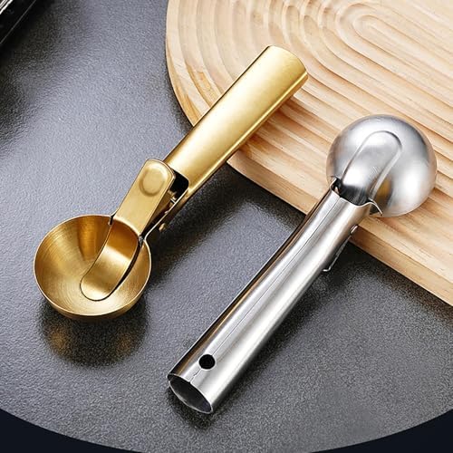 Ice Cream Scoop, Stainless Steel Dishwasher Safe Professional Heavy