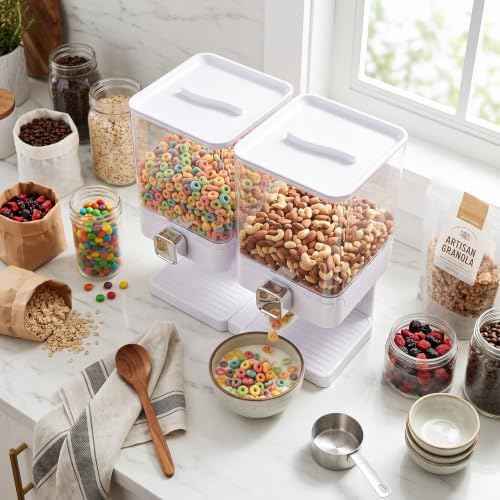 Cereal Dispenser Countertop, 2 X 3.7L Airtight Dry Food Containers