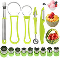 14 Pack Melon Baller Scoop Set - 4 in 1 Stainless Steel Fruit Tool Set