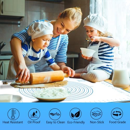 UBeesize Oversize Silicone Baking Mat, 23.6x31.5 Inch Non Stick Pastry