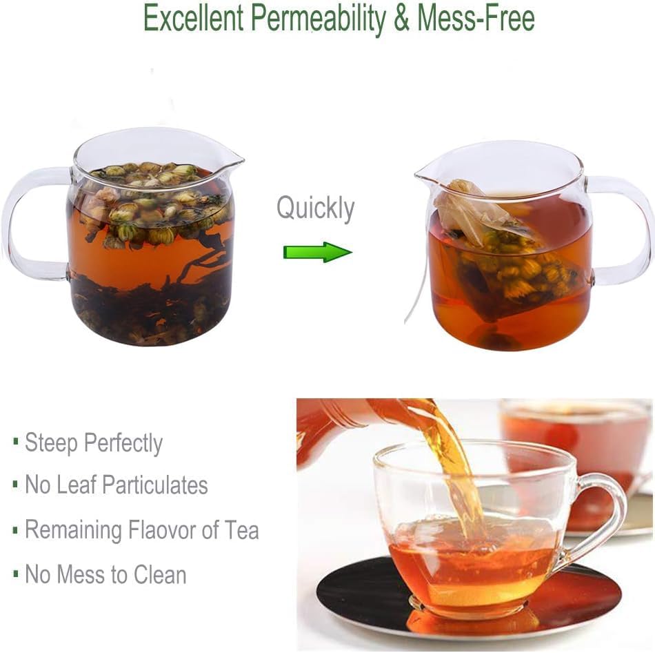 400 PcsTea filter bag, 100% natural wood pulp paper material